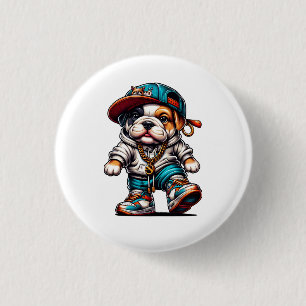 Chapa Redonda De 2,5 Cm Moda de perro callejero de cachorro Bulldog adorab