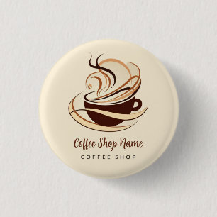 Chapa Redonda De 2,5 Cm Moderna tienda profesional Minimal Coffee Shop