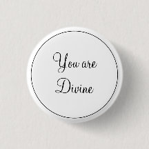 Moderno Blanco Negro Elegante Usted Es Divino Rond