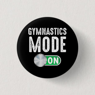 Chapa Redonda De 2,5 Cm Modo De Gimnasia En El Atleta Gymnast De Guay