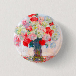 Chapa Redonda De 2,5 Cm Monet Peonies