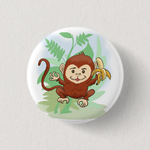 Chapa Redonda De 2,5 Cm Mono personalizado