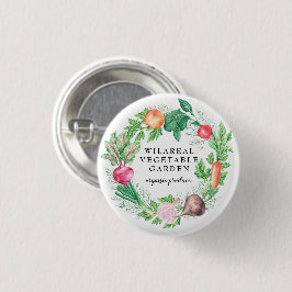 Chapa Redonda De 2,5 Cm monograma de granja orgánica de huertos