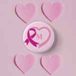 Chapa Redonda De 2,5 Cm Monograma de la cinta de opciones para la toma de<br><div class="desc">La cinta rosa se ha convertido en el símbolo universal del cáncer de mama,  creando conciencia,  apoyo y reuniendo a las mujeres en solidaridad.</div>