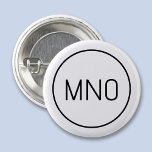 Chapa Redonda De 2,5 Cm Monograma inicial simple<br><div class="desc">Diseño inicial de monograma minimalista de tipografía moderna que se puede cambiar para personalizar. Simple borde circular para enmarcar las iniciales. Fresco y minimalista.</div>
