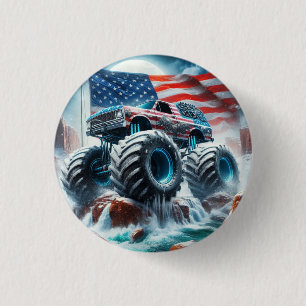 CHAPA REDONDA DE 2,5 CM MONSTER TRUCK BADGE