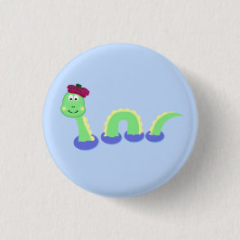 Chapa Redonda De 2,5 Cm Monstruo de Loch Ness