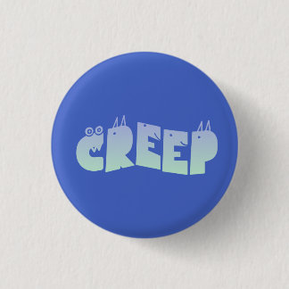 Chapa Redonda De 2,5 Cm Monstruo espeluznante de Pastel Goth Letras espelu