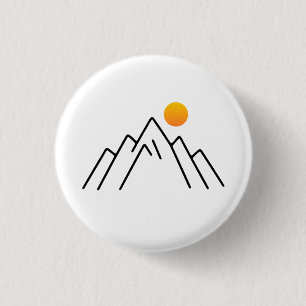 Chapa Redonda De 2,5 Cm Montañas minimalistas: Un diseño inspirado en la n