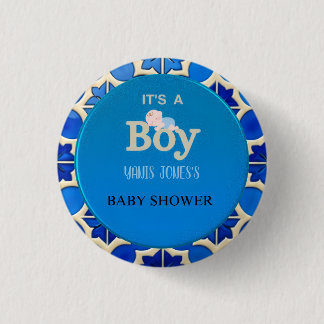 Chapa Redonda De 2,5 Cm Moroccan Boy Baby Shower 