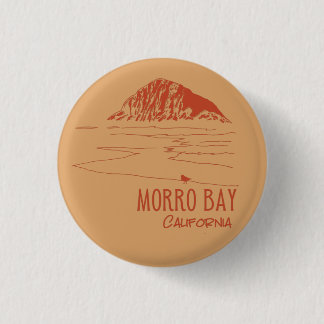 Chapa Redonda De 2,5 Cm Morro Bay California Roca Morro