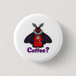 Chapa Redonda De 2,5 Cm Moth Full Of Coffee Christmas Edition