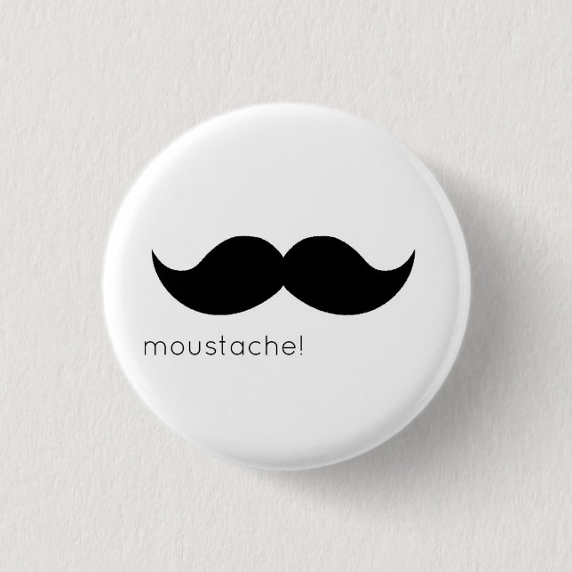 Chapa Redonda De 2,5 Cm moustache (Anverso)
