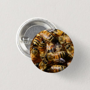 Chapa Redonda De 2,5 Cm Muchas abejas melíferas