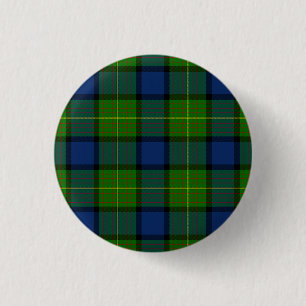 Chapa Redonda De 2,5 Cm Muir Moore tartan color azul