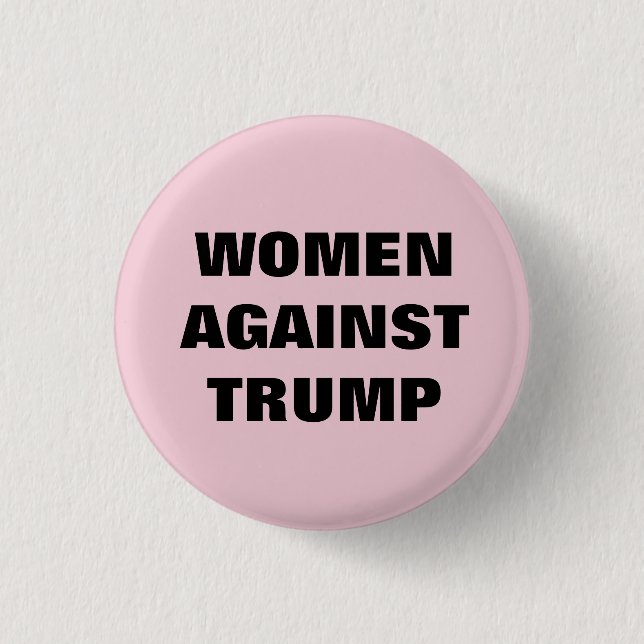 Chapa Redonda De 2,5 Cm Mujeres contra Donald Trump 2020 (Anverso)