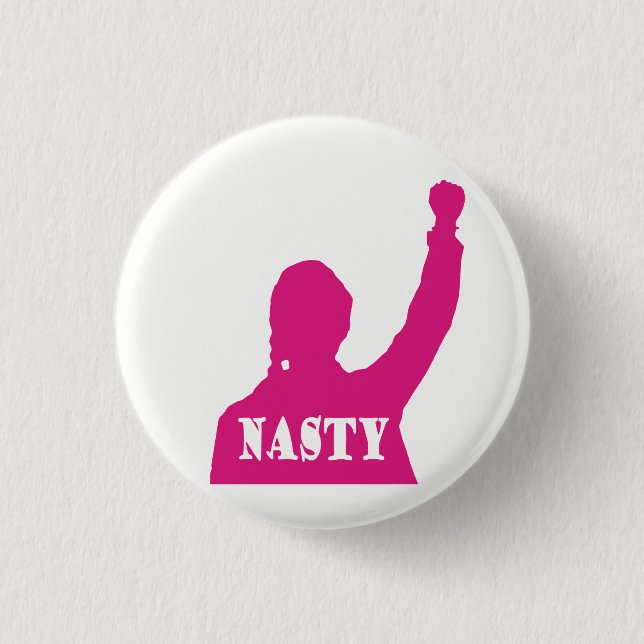 Chapa Redonda De 2,5 Cm Mujeres NASTY por Aleta (Anverso)