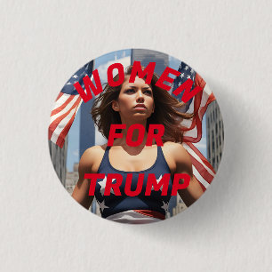CHAPA REDONDA DE 2,5 CM MUJERES PARA TRUMP