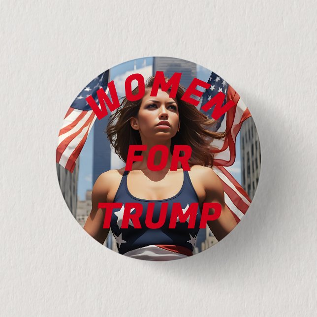 CHAPA REDONDA DE 2,5 CM MUJERES PARA TRUMP (Anverso)