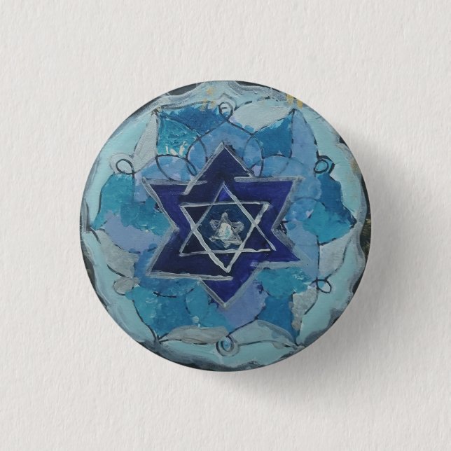 Chapa Redonda De 2,5 Cm Multiverse Magen David (Anverso)