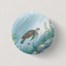 Mundo submarino con tortuga