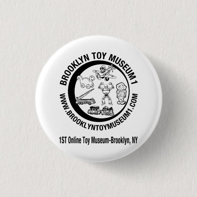 CHAPA REDONDA DE 2,5 CM MUSEO 1 DEL JUGUETE DE BROOKLYN (Anverso)