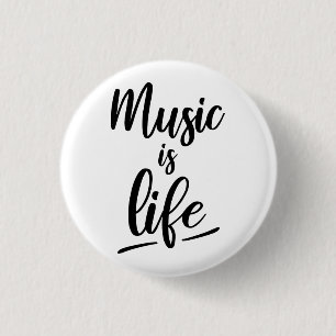 Chapa Redonda De 2,5 Cm Music is life