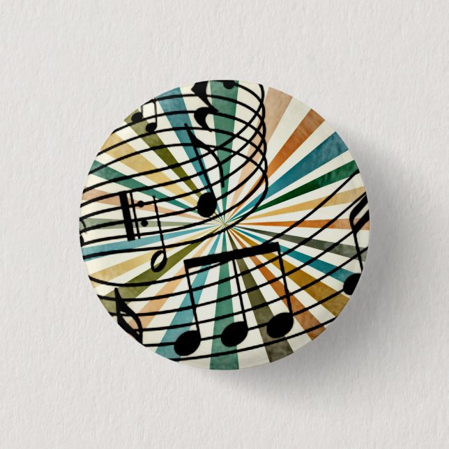 Chapa Redonda De 2,5 Cm Música (Anverso)