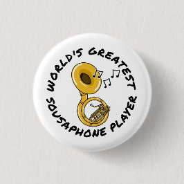 Chapa Redonda De 2,5 Cm Músico de Brass, el mejor jugador de Sousaphone de