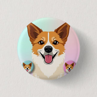 Chapa Redonda De 2,5 Cm Muy bonito y lindo diseño de perro en 