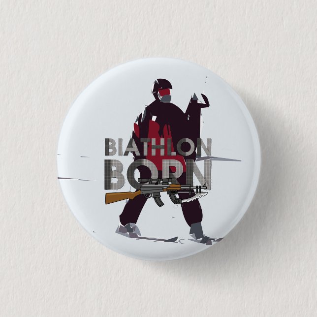 Chapa Redonda De 2,5 Cm Nace TOP Biatlón (Anverso)