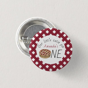 Chapa Redonda De 2,5 Cm Nacimiento de los niños de Watercolor Pie