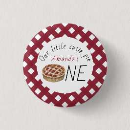 Chapa Redonda De 2,5 Cm Nacimiento de los niños de Watercolor Pie