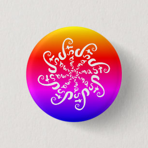Chapa Redonda De 2,5 Cm Namaste Mandala