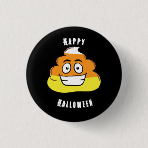 Chapa Redonda De 2,5 Cm Naranja del Pin del traje de la emoji del impulso