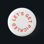 Chapa Redonda De 2,5 Cm Naranja retro Vamos a robar Escudo<br><div class="desc">Naranja Retro Vamos a conseguir Escudos,  platillos redondos de papel. Perfecto como torneo de pickleball o como regalo para los aficionados al pickleball. Diseñado para coincidir con nuestra colección de clubes Après PKBL.</div>