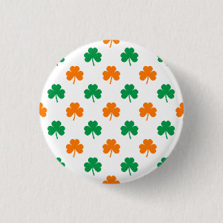 Chapa Redonda De 2,5 Cm Naranja Verde Con Forma De Corazón Rojo En Blanco