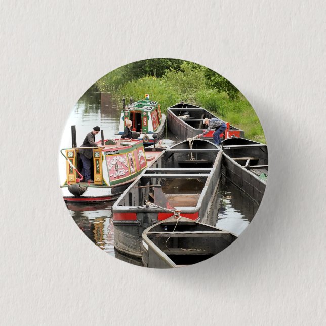 CHAPA REDONDA DE 2,5 CM NARROWBOATS EN EL CANAL (Anverso)