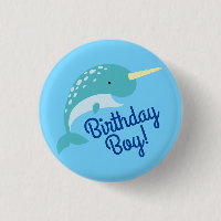 Narwhals Ocean Cute Primer Fiesta de cumpleaños te