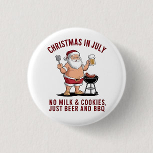 Chapa Redonda De 2,5 Cm Navidad en Julio: Sin Leche, Sin Galletas, Solo Ce
