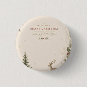 Chapa Redonda De 2,5 Cm Navidad escandinava personalizada