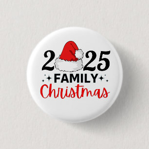 Chapa Redonda De 2,5 Cm Navidad familiar 2025