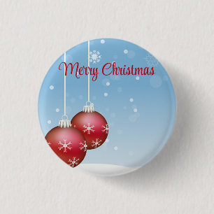 Chapa Redonda De 2,5 Cm Navidades Azules Faltan Con Ornamento