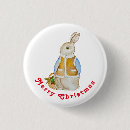 Chapa Redonda De 2,5 Cm Navidades con una canasta con bran de abeto