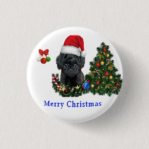 Chapa Redonda De 2,5 Cm Navidades de animales de perro cangrejo