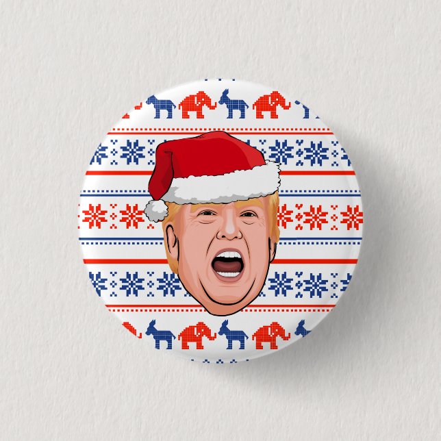 Chapa Redonda De 2,5 Cm Navidades DONALD TRUMP (Anverso)