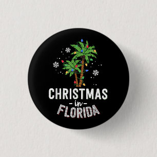 Chapa Redonda De 2,5 Cm Navidades En Florida Decoran A La Familia De Las P