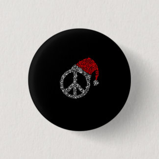 Chapa Redonda De 2,5 Cm Navidades felices | Símbolo de Hippies Gorra Santa