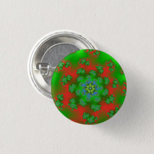 Chapa Redonda De 2,5 Cm Navidades Floral Sprinkles