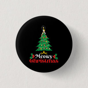 Chapa Redonda De 2,5 Cm Navidades Meowy